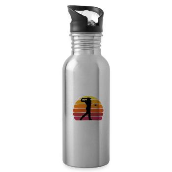 My golf ball flies like my political views - 20 oz Water Bottle - silver - Right