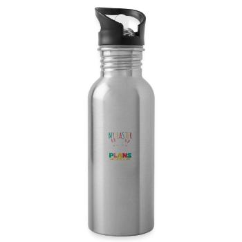 My Easter Plans Are All About No Relatives - 20 oz Water Bottle - silver - Right