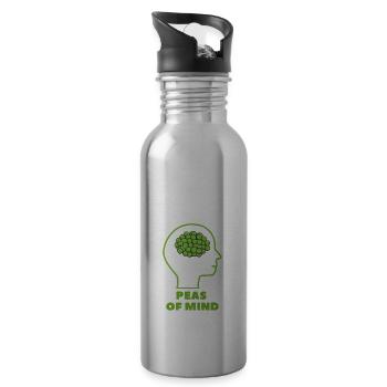 Peas of Mind - 20 oz Water Bottle - silver - Right