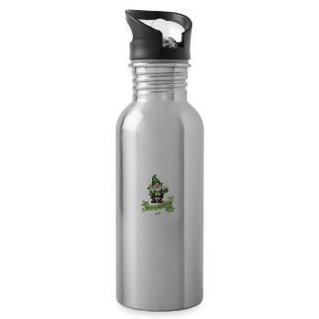St. Patrick's Day Leprechaun I Green Beer I - 20 oz Water Bottle - silver - Right