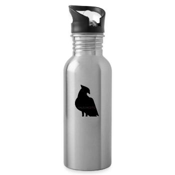 Falcon bird - 20 oz Water Bottle - silver - Right