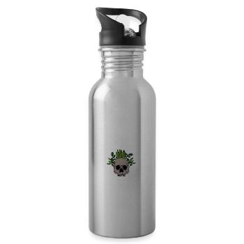 What The Fucculent Gardening Plants Flowers - 20 oz Water Bottle - silver - Right