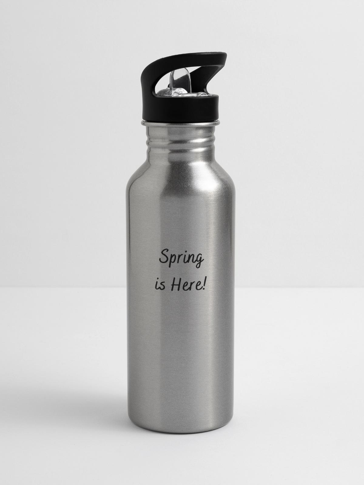 gorgeous - 20 oz Water Bottle - silver - Right