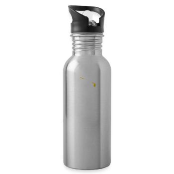 A Golfer Swings His Golf - 20 oz Water Bottle - silver - Right
