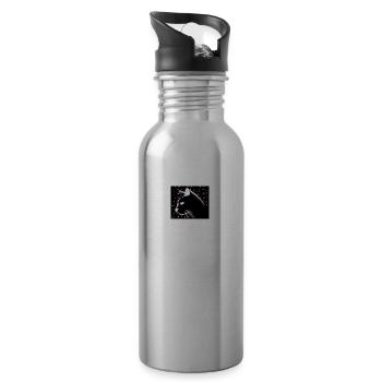 Black cat - 20 oz Water Bottle - silver - Right
