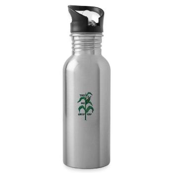 Funny Farming Quotes This Is My Crop Top Farmer - 20 oz Water Bottle - silver - Right