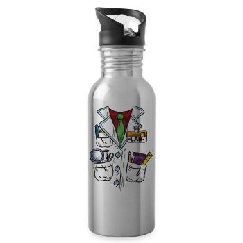 Science Lab Coat - 20 oz Water Bottle - silver - Right