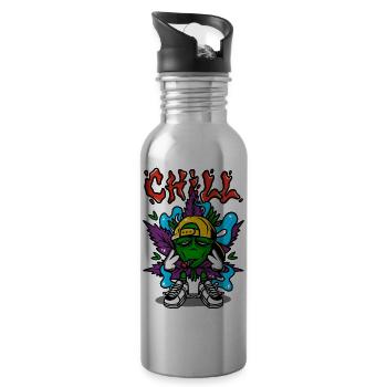 Chill Alien - 20 oz Water Bottle - silver - Right