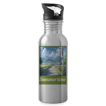 Serene Summertime Journey - 20 oz Water Bottle - silver - Right