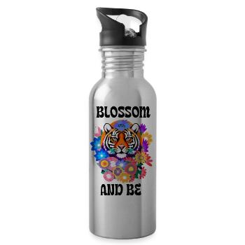 Blossom And Be - 20 oz Water Bottle - silver - Right