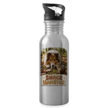Snack Hamster - 20 oz Water Bottle - silver - Right