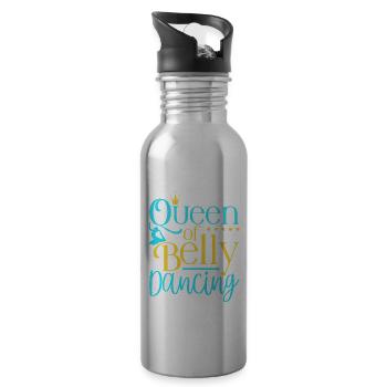Belly Dancer Queen Of Belly Dancing - 20 oz Water Bottle - silver - Right