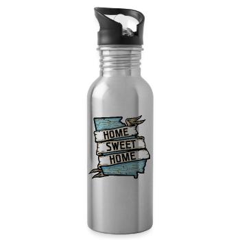 Georgia Home Sweet Home Vintage Rustic Chic - 20 oz Water Bottle - silver - Right