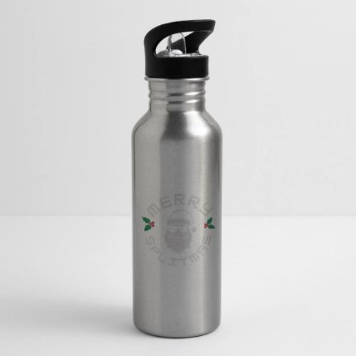 Ho! Ho! Ho! Split Decision Smiling Santa - 20 oz Water Bottle