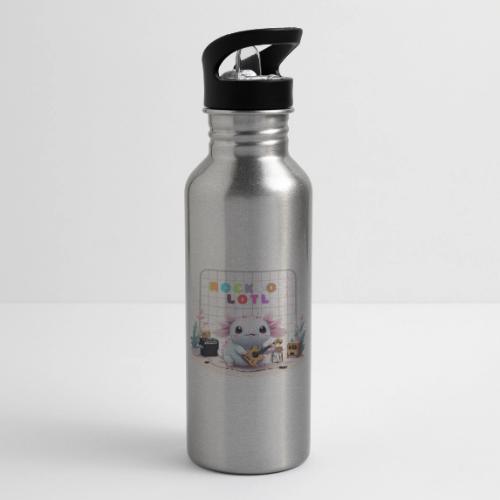 Cute Axolotl Musician: Musical Amphibian Creature - 20 oz Water Bottle