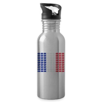 French Flag In Motorhome - 20 oz Water Bottle - silver - Right