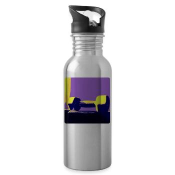Fitness Weights - 20 oz Water Bottle - silver - Right