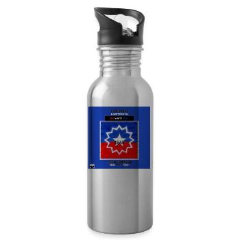 Celebrate Juneteenth: The Red White & Blue - 20 oz Water Bottle - silver - Right