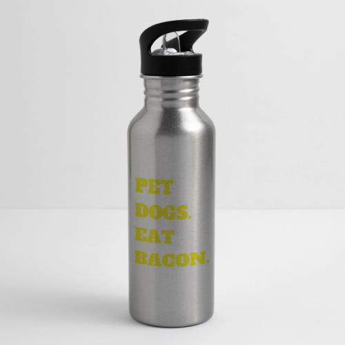 Pet Dogs. Eat Bacon. - 20 oz Water Bottle