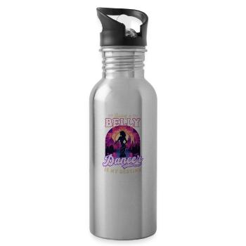 Belly Dancing Being Belly Dancer Is My Destiny - 20 oz Water Bottle - silver - Right