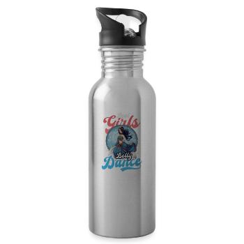 Belly Dancing Real Girls Belly Dance - 20 oz Water Bottle - silver - Right