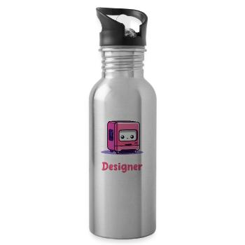 3D Printing My 3D Printer Thinks I'm A Designer - 20 oz Water Bottle - silver - Right