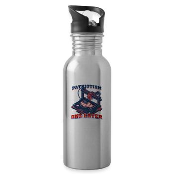 Patriotic 3D Printing Patriotism One Layer A Time - 20 oz Water Bottle - silver - Right