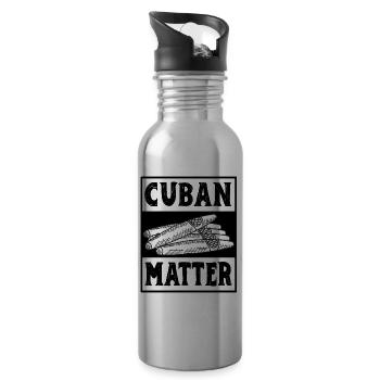 Cuban Cigars Matter, A Taste of Tradition - 20 oz Water Bottle - silver - Right
