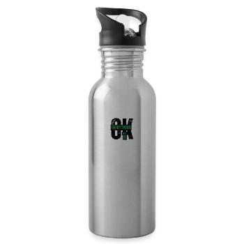 Everything Will Be Ok - 20 oz Water Bottle - silver - Right