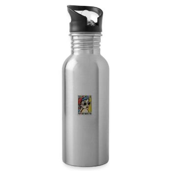 Pop Art Icon 65 Retro Pinup - 20 oz Water Bottle - silver - Right