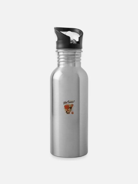 Hot sauce - 20 oz Water Bottle - silver