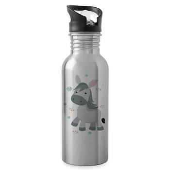 donkey - 20 oz Water Bottle - silver - Right