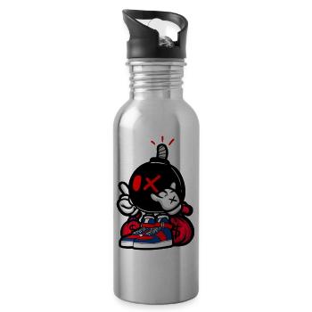 bomb - 20 oz Water Bottle - silver - Right