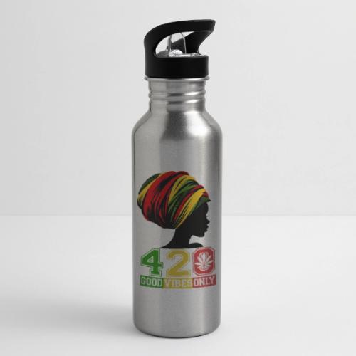 420 Day Women OnFire Weed Marijuana funny design - 20 oz Water Bottle