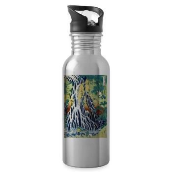 Pilgrims at Kirifuri Waterfall Japanese art, Hokus - 20 oz Water Bottle - silver - Right