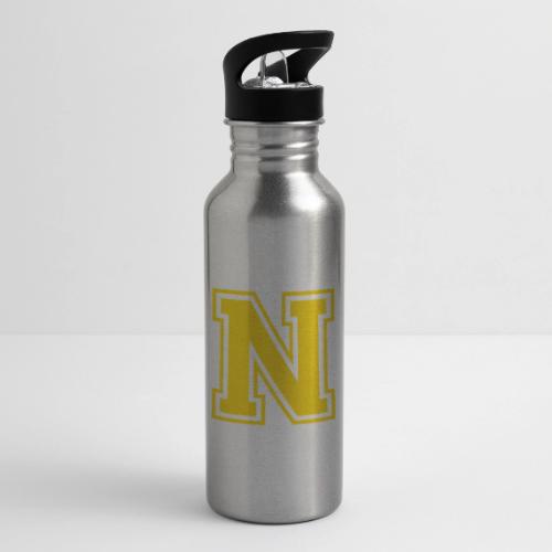 Letter N – Capital Athletic Alphabet Monogram - 20 oz Water Bottle