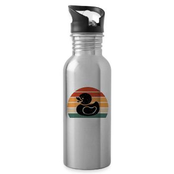 Rubber Duckie Duck Retro - 20 oz Water Bottle - silver - Right