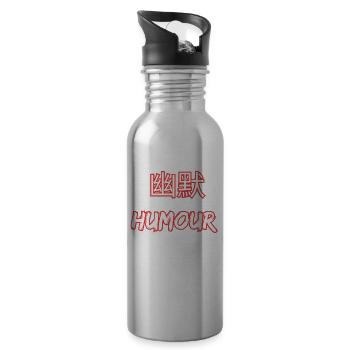 humor - 20 oz Water Bottle - silver - Right