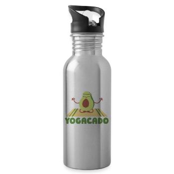 Yoga Instructor Yogi Zen Meditation - 20 oz Water Bottle - silver - Right