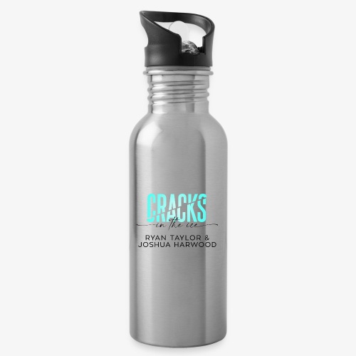 Cracks in the Ice Title Black - 20 oz Water Bottle