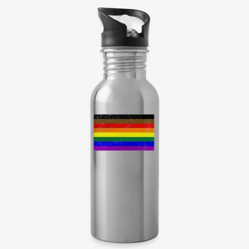 Distressed Philly LGBTQ Gay Pride Flag - 20 oz Water Bottle