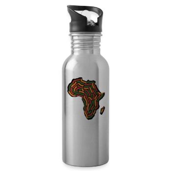 Colorful Africa - 20 oz Water Bottle - silver - Right