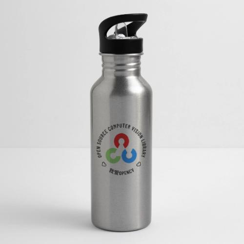 我爱OPENCV (Dark Logo) - 20 oz Water Bottle
