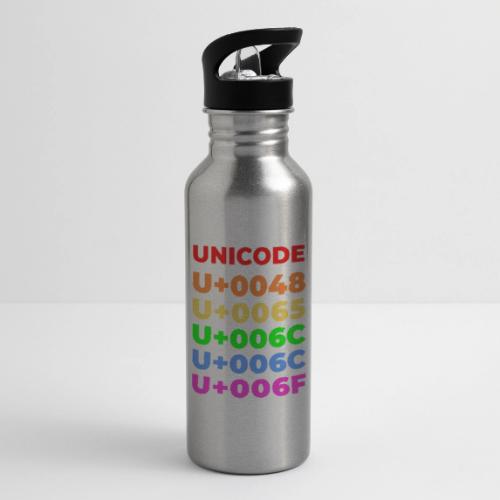 Hello, in unicode - 20 oz Water Bottle