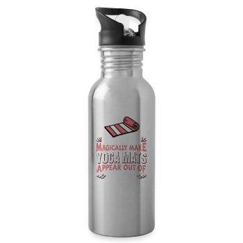 Yoga Instructor Yogi Zen Meditation - 20 oz Water Bottle - silver - Right