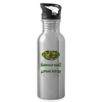 Salad Healthy Food Foodie - 20 oz Water Bottle - silver - Right