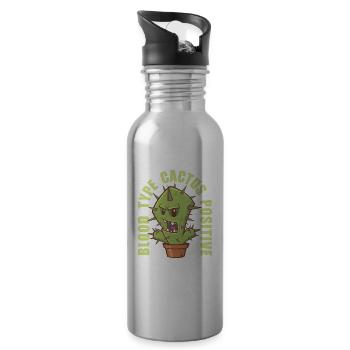 Cactus Succulant Plants Garden Gardening - 20 oz Water Bottle - silver - Right