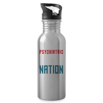 Nurse Nursing Psych Nurse - 20 oz Water Bottle - silver - Right