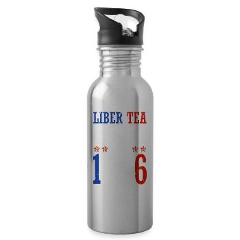 Liber-Tea Party Since 1776 4th of July - 20 oz Water Bottle - silver - Right