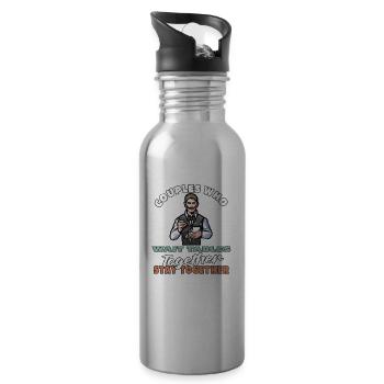 Waiter Waitress Couple - 20 oz Water Bottle - silver - Right